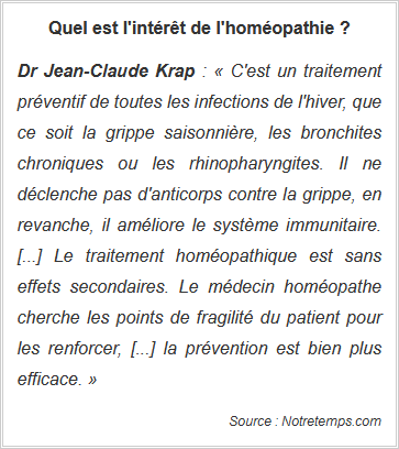 Intérêt garantie homéopathie